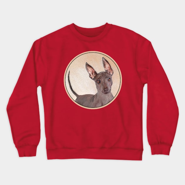 Xoloitzcuintli Painting - Cute Original Dog Art Crewneck Sweatshirt by Alpen Designs